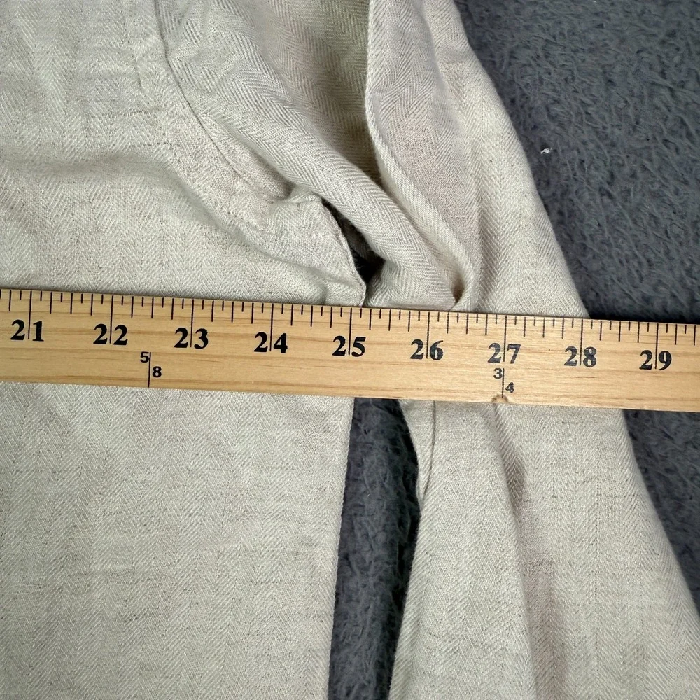 Banana Republic Shirt Mens XL Flax Beige Long Sleeve Linen Blend Button Up